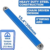 cheap Wrench-Offset Extension Wrench Set, 15.4 Inch Offset Extension Wrench with 1/2&quot;, 1/4&quot;, 3/8&quot; Square Drive Adapters and 3/8&quot; Drive Ratchet Wrench, Universal Impact Wrench Extender Tool for Tight Place