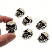 billige Halloween Kithen-6 stk. Halloween-skjelettmagneter i rustfritt stål til kjøleskap, kule søte gotiske dekorative magneter for voksne, gutter, kjøkken, kontor, tavler, skap