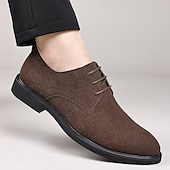 preiswerte Formell-Braune Derby-Schuhe aus hochwertigem Rindsleder für Herren mit glattem Kunstleder-Finish – klassisches Schuhwerk fürs Büro, formelle Anlässe und den Alltag
