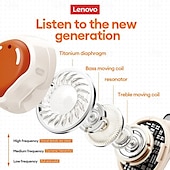 זול אוזניות אלחוטיות אמיתיות TWS-אוזניות Bluetooth Choice Lenovo LP26 V5.4 עם השהייה נמוכה ועם מגע חכם, אוזניות גיימינג עם הפחתת רעשים לשיחות HD