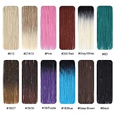 abordables Crocheter les cheveux-Extensions de cheveux à clipser pour dreadlocks de 24 pouces, 10 clips, 40 brins, synthétiques, faites à la main, souples, pour femmes, 1b/30