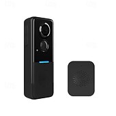 economico Impianti videocitofonici-Videocitofono wireless intelligente 1080p con suoneria, visione notturna, avvisi in tempo reale, rilevamento del corpo tramite intelligenza artificiale, chiamate bidirezionali tramite Wi-Fi,