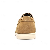 cheap Casual-Men&#039;s Beige Faux Suede Boat Shoes with Lace-Up Design – Comfortable Casual Footwear for Weekend, Vacation &amp; Daily Use