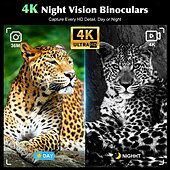 abordables Cámara y fotografía-8 X Binoculares Visión nocturna Ultra Transparente Caza Ejercicio al Aire Libre Cámping Ropa de Exterior ABS + PC