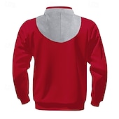 billige grunnleggende hettegensere for menn-Herre Hattetrøje Hettegenser med glidelås Aprikos Svart Hvit Vin Rød Med hette عادي Sport &amp; Utendørs Daglig Ferie Polyester Gatemote Grunnleggende Fritid Vinter Høst Klær Gensere Gensere Langermet