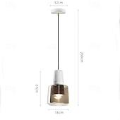 cheap Pendant Lights-ModernChandelier, Nordic Minimalist Style Pendant Lamp, Marble Glass Material Gray Yellow Bottle Shape Chandelier, Lighting Fixtures for Bedside Study Bar