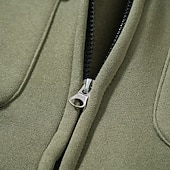 abordables Sudadera Táctica-Hombre Sudadera Sudadera con capucha y cremallera de un cuarto Sudadera con capucha de lana Sudadera táctica con capucha Negro Verde Ejército Burdeos Azul Marino Azul Piscina Con Capucha Plano