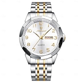 cheap Quartz Watches-852 New Men&#039;s Waterproof Night Light Watch Fashionable Luxury Waterproof Dual Calendar New Men&#039;s Quartz Watch