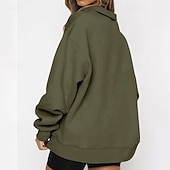 זול הודו ו sweatshirt-בגדי ריקוד נשים אחיד חולצת ספורט תעצור בצד סתיו רבע מיקוד שרוול ארוך בגדי ספורט ומנוחה עמיד לחות וויק טניס גולף ריצה משמש שחור לבן בגדי ספורט לבוש אקטיבי