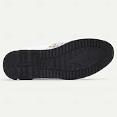 preiswerte Aussage Schuhe-gewebte weiß-blaue Herren-Schnürschuhe mit atmungsaktivem Material und trendigem Design – ideal für Freizeitausflüge, Sommerveranstaltungen und den Alltag