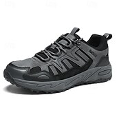 abordables Baskets-Homme Chaussures Décontractées Chaussures de randonnée Marche Occasionnel Cuir PU Maille Confortable Antidérapant Respirant À lacets Noir Jaune Vert Été Printemps