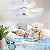 preiswerte Deckenventilator-Leuchten-1 moderner Deckenventilator-Kronleuchter mit intelligenter Fernbedienung, E27-Schraubsockel – einfach zu installieren, starker Wind für Wohnzimmer, Schlafzimmer, Arbeitszimmer, Küche, Werkstatt,