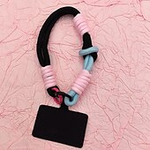 baratos Cordões de telefone e pulseiras-Nova pulseira de pulso colorida bloqueada, capa curta anti-perda para celular, dopamina, cartão estético de alta qualidade para homens e mulheres, confortável e resistente