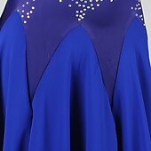 voordelige Ballroom danskleding-Ballroomdansen Kleding Gesplitst Kristallen / Bergkristallen Dames Prestatie Feest Lange mouw Spandex