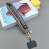baratos Cordões de telefone e pulseiras-Cordão para celular estilo vintage estampado em jacquard bordado, estilo longo, transversal, para viagem ao ar livre, compras, pendurado no pescoço, resistente e durável, moderno