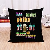billige Ferieputetrekk-Oktoberfest tysk bayersk dekorative putetrekk 1PK myk firkantet sofa pute morsom øl sitat design