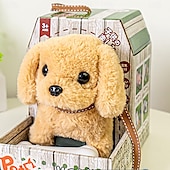 economico Animali di peluches-Cane robot, il mio cucciolo robot realistico, giocattolo interattivo per cuccioli che cammina, abbaia, coda di peluche, cane da compagnia per bambini &amp;Giocattolo robotico realistico per adulti che si