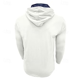 economico magliette di base-Per uomo Maglietta Felpa con cappuccio Henley Manica Lunga Con Cappuccio Henley Primavera &amp; Autunno Tinta unica Maglieria Quotidiano All&#039;aperto Tasca All&#039;aperto Casual Casuale Grigio scuro blu navy