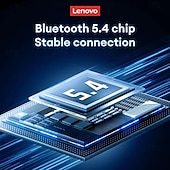 billige TWS True Wireless-hodetelefoner-Lenovo XT53 trådløse oppgraderte Bluetooth 5.4-øretelefoner med ultralang utholdenhet og lav latens, spillhodesett med LED-digital skjerm, ørepropper