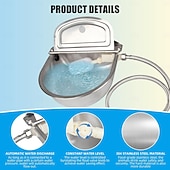 Недорогие аксессуары для сверл-автоматический фонтанчик для питья домашних животных - нержавеющая сталь 304, большой объем для собак, уличное корыто для скота, кур, коров, лошадей