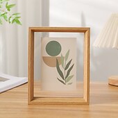cheap Tabletop Picture Frames-Double-Sided Transparent Acrylic Photo Frame, 10-Inch Display Stand for Specimens, Calligraphy, A4 Photos