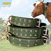 economico Supporto e Cura degli Animali-cavezza per bestiame in tela resistente, collare per collo di mucca rinforzato a quattro strati, collare in tela resistente con corda e bullone per mucche, pecore, cani e cavalli