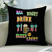billige Ferieputetrekk-Oktoberfest tysk bayersk dekorative putetrekk 1PK myk firkantet sofa pute morsom øl sitat design
