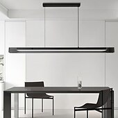 baratos Luzes pendentes-lustre pendente de led preto com cúpula moderna para cozinha, mesa de jantar ou bar