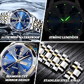 cheap Quartz Watches-852 New Men&#039;s Waterproof Night Light Watch Fashionable Luxury Waterproof Dual Calendar New Men&#039;s Quartz Watch