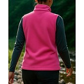 preiswerte Westen-Damen Wanderweste Ärmellos Weste Außen Thermowarm Leicht Winter Reißverschluss Polyester Rot Himmelblau Purpur Jagd Angeln Klettern