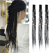 economico Capelli all&#039;uncinetto-Extension per dreadlock con clip, 24 pollici, dread con clip sfumate, fatte a mano, 3 pezzi di extension all&#039;uncinetto
