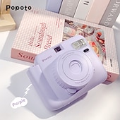 cheap Camera &amp; Photo-Lnstant Print Camera Kit with Mini Film Roll Built-in Flashlight Includes Felt Handbag and Album Perfect Gift for Women on Valentine&#039;s Day