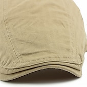 olcso Férfi kalapok-Férfi Vadászsapka Ascot Hat Newsboy Hat Fekete Sötétkék 100% pamut Divat Alkalmi Utca Napi Sima Állítható Fényvédő Légáteresztő