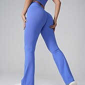 halpa Jooga-leggingsit ja sukkahousut-Naisten Fitness-housut Jooga leggingsit urheiluhousut levenevät Jooga Kunto Pilates Housut Musta Oranssi Ruskea Syksy Talvi Urheilu Urheiluvaatteet Mikrojoustava