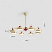 economico Luci a sospensione-Lampadario in vetro francese di metà secolo, elegante pendente per camera da letto &amp; studio
