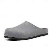 cheap Men&#039;s Clogs &amp; Mules-Men&#039;s Khaki Backless Mule Loafers – Minimalist Slip-On Comfort Shoes with Soft Faux Suede for Indoor Lounging Casual Errands and Summer Relaxation