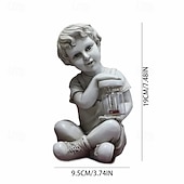 Недорогие Ландшафтные огни-1 шт., водонепроницаемый уличный солнечный светильник для мальчика-муравья, божьей коровки, девочки, сада, двора, газона, дорожки, парка, смоляной статуи, декоративного освещения для ландшафтного