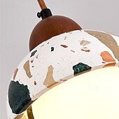 economico Luci a sospensione-Lampadario a sospensione in pietra gialla con foro giapponese wabi-sabi, minimalista, da bancone da bar per cucina, plafoniere