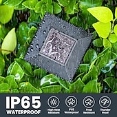 preiswerte Landschaftslichter-6 Stück Solar-Außenleuchte, wasserdicht, kleines Haus, blinkende Flamme, Bodenstecker, Licht für Innenhof, Garten, Weg, Rasen, Terrasse, Halloween, Weihnachtsfest, Atmosphäre, dekoratives Licht,