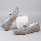 voordelige Casual loafers-Rode imitatieleren loafers voor heren, stijlvol instapmodel met comfortabele, zachte binnenzool, ideaal voor zakelijke, casual weekenden en reizen