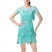 abordables Tenues de danse latine-Robes de danse latine à la mode pour femmes, costumes d&#039;entraînement de danse de salon standard, robe de danse salsa