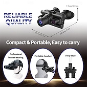 economico Fotocamera e foto-Visione notturna 4K HD montata sulla testa con ingrandimento 8x, modalità a 4 colori, zoom 8x, scheda di memoria da 64 GB per registrazione e riproduzione ad alta definizione, sorveglianza del