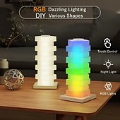 baratos abajur-luminária de mesa LED com carregador sem fio e controle de toque regulável para quarto e escritório