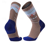 abordables Accesorios para deportes y aire libre-1 Par Mujer calcetines de lana merino Calcetines de senderismo Calcetines para correr Mantiene abrigado Transpirable Anti ampollas Grueso Invierno Al aire libre tripulación media Retazos Lana Merina