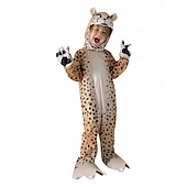 Leopard Halloween Kigurumi Pajamas Onesies Fairy Tail Animal Cosplay Kid's Boys' Girls' Halloween Carnival World Book Day Performance Educational Dress Up School Event Dress Up Easy Halloween Costumes3