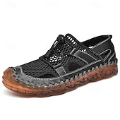billige Utendørs sandaler-Brune utendørssandaler for menn – fasjonable lette sandaler med justerbare stropper for sommerens fotturer, strandturer og uformell friluftsliv