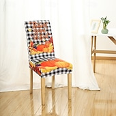 abordables Funda para silla de comedor-Funda para silla de comedor con estampado de calavera de Halloween, decoración de mesa para festivales, accesorios de disfraces para decorar
