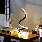 Недорогие Настольные лампы-прикроватные лампы, декоративная спиральная настольная лампа, плавная 3-х температурная регулировка яркости usb-светильника для спальни, гостиной, кухни, кабинета, тумбочки, украшения