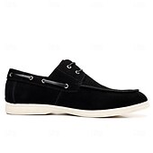 cheap Casual-Men&#039;s Beige Faux Suede Boat Shoes with Lace-Up Design – Comfortable Casual Footwear for Weekend, Vacation &amp; Daily Use