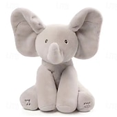 cheap Stuffed Animals-Cute Hide and Seek Elephant Plush Doll with Music